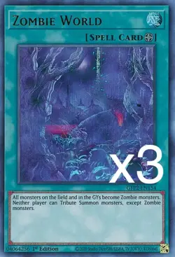 3X Yugioh Zombie World GFP2-EN154 Ultra Rare 1st Edition NM - Image 1