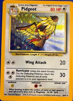 Pidgeot Pokemon TCG WOTC 8/64 Jungle Base Set Card 1999 - Image 1