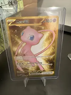 Pokemon TCG Gold Mew EX Scarlet & Violet 151 Card 205/165 Mew - Image 1