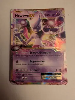 MEWTWO EX Evolutions XY Series POKEMON Full-Art Holo 2016 Trading Card 52/108 - Image 1