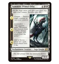 Summon: Primal Odin - Final Fantasy (FIN) - MTG Regular Card #121 - Rare - Image 1