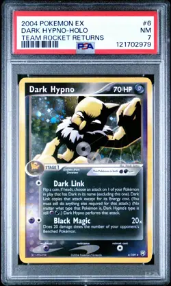 Pokemon Card 2004 EX Team Rocket Returns Dark Hypno Holo #6 PSA 7 NM - Image 1