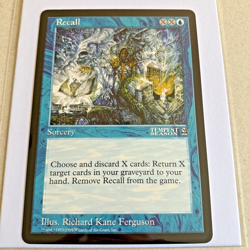 MTG Magic The Gathering - Recall - Oversized Sorcery 6x9 Tempest Season Card - Image 1