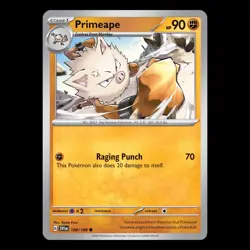 Primeape 108/198 - Scarlet Violet Base Set Pokemon Card - Image 1
