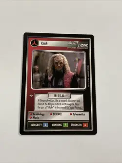 Star Trek CCG Personnel Klingon Kitrik Black Boarder Card - Image 1