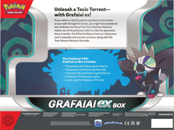 Pokemon Grafaiai Ex Box TCG With 4 Booster Packs Oversize Card & More - Image 2