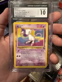 CGC 10 Mew 2000 Black Star Promos 8 Pokemon League Pokemon Card NON HOLO - Image 1
