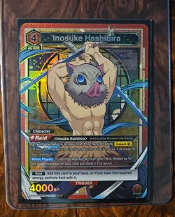 Inosuke Hashibira SR Union Arena Demon Slayer Collectible Card UE05BT/KMY-1-079 - Image 1