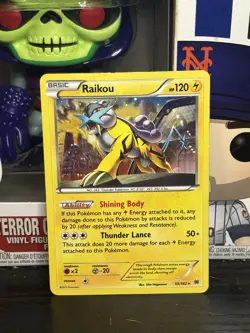 Pokemon TCG XY Breakthrough - Raikou #55/162 - Cosmos Holo Rare Card - Image 1
