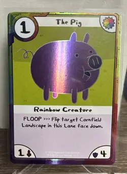 Holographic THE PIG Promo Card for Adventure Time Card Wars NEW MINT - Image 1