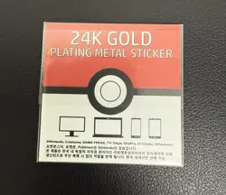 Charizard 24k Gold Plated Sticker Korean Striking Candy Pokemon Rare Card - Image 2