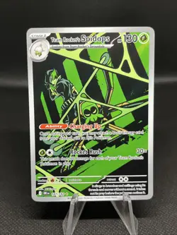 Pokemon TCG Team Rockets Spidops Illustration Rare Card 187/182 Destined Rivals - Image 1