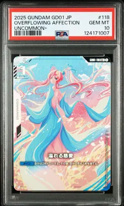 Gundam Card Overflowing Affection U Plus Parallel PSA10 GD01-118 Rare Japan - Image 1