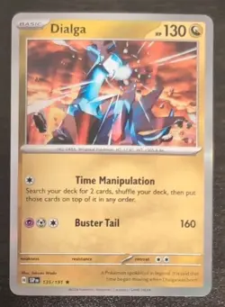 Dialga 135/191 Sv08: Surging Sparks Holo Rare Pokemon TCG Card - Image 1