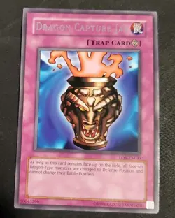 Dragon Capture Jar LOB-EN045 Rare Yugioh Card - Unlimited - LP - Image 1