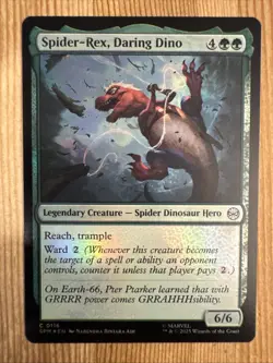 Spider-Rex, Daring Dino - Foil - SPM - MTG - EN - NM - 0116 - Image 1