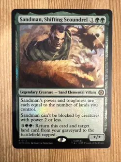 Sandman, Shifting Scoundrel (0112) - NM - Marvel's Spider-Man - MTG FOIL - Image 1