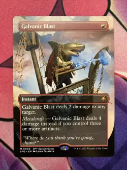 Galvanic Blast Borderless 0090 Mythic Aetherdrift Special Guest M DFT SPG MTG NM - Image 1