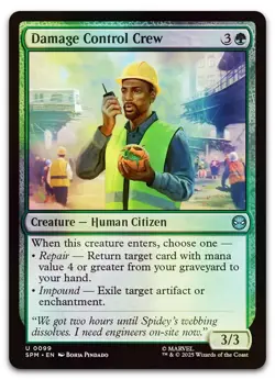 Damage Control Crew #99 (Foil) (NM) Spider-Man SPM Magic MTG - Image 1