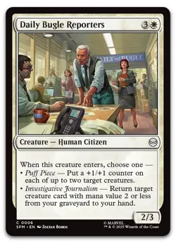 Daily Bugle Reporters #6 (NM) Spider-Man SPM Magic MTG - Image 1