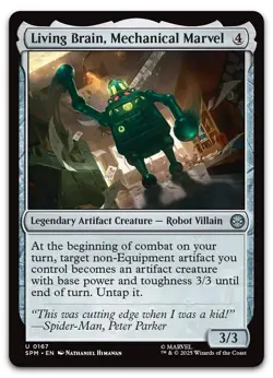 Living Brain, Mechanical Marvel #167 (NM) Spider-Man SPM Magic MTG - Image 1