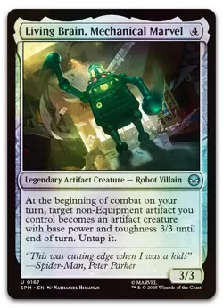 Living Brain, Mechanical Marvel #167 (Foil) (NM) Spider-Man SPM Magic MTG - Image 1