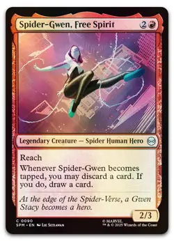 Spider-Gwen, Free Spirit #90 (Foil) (NM) Spider-Man SPM Magic MTG - Image 1