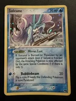 Pokemon TCG Pop Series 2 promo Suicune 4/17 Holo Rare promo 2006 TCG (LP/MP+) - Image 1