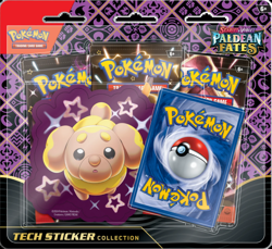 Pokemon SV4.5 Paldean Fates Fidough Tech Sticker Collection TCG - Image 1