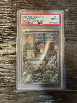 2023 Pokemon SVP EN Charmander Obsidian Flames ETB PSA 10 - Image 1
