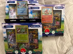3 Pokemon Go - Squirtle &Bulbasaur&Charmander Pin Collection New/Sealed - Image 2