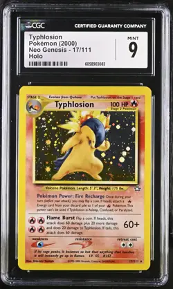 CGC 9 MINT Typhlosion 2000 Neo Genesis 17/111 Holo Pokemon Card - Image 1