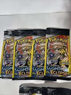 Pokemon Sun and Moon - Cosmic Eclipse 3 Card Mini Booster Packs x14, Tag Team - Image 2
