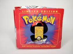 Burger King 1999 Pokemon Poliwhirl 23k Gold Plated Card Pokeball Sealed - Image 5