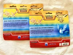 (2x) Pokemon TCG Blister Pk Articuno Zapdos & Moltres Cards w/ 2 Booster & Coin - Image 2