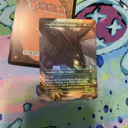 Ancient Bronze Dragon Full Art Foil Mtg Play Test Card - Image 1