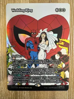 MTG - Wedding Ring - Borderless - Marvels Spiderman - L Foil - NM 0007 - Image 1