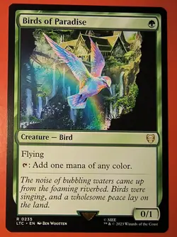 MTG, MAGIC: BIRDS OF PARADISE , LTC, RARE #0235 , REGULAR FINISH - Image 1