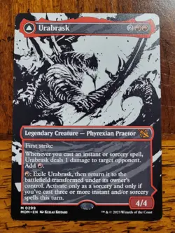 BORDERLESS SHOWCASE Urabrask x1 MTG March of the Machines Near Mint NM English - Image 1
