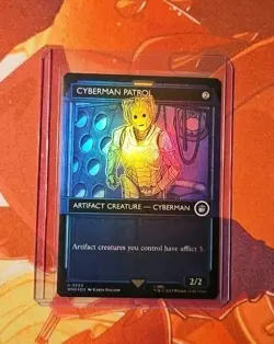 Cyberman Patrol NM Foil Showcase MTG Universes Beyond: Doctor Who Unplayed Magic - Image 1