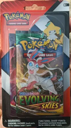 1 x Pokemon 2-Pack Pin Blister: Evolving Skies, Chilling Reign + Jirachi Pin - Image 1
