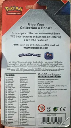 1 x Pokemon 2-Pack Pin Blister: Evolving Skies, Chilling Reign + Jirachi Pin - Image 2