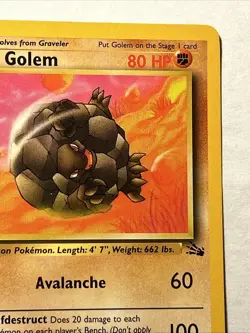 1st Edition Golem 36/62 Fossil Set Pokemon TCG Vintage WOTC LP - Image 4