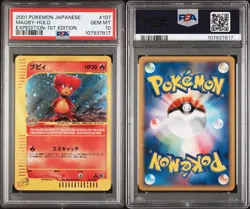 Magby Pokemon 2001 Holo E-Series Expedition 1st ED Japanese 107/128 PSA 10 - Image 3