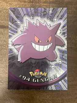2000 Topps Pokemon TV Animation Edition Series 2 HOLO FOIL #94 GENGAR blue Logo - Image 1