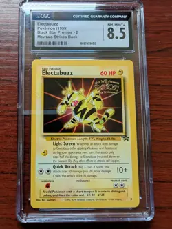 CGC 8.5 NM/MINT+ Electabuzz #2 WB Movie WOTC Black Star PROMO 2 Pokemon TCG 1999 - Image 1