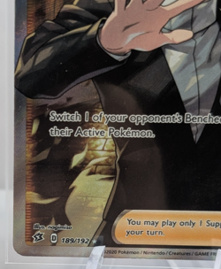 Pokemon TCG Boss's Orders Giovanni Full Art Rebel Clash 189/192 Ultra Rare - Image 5