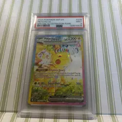 2024 POKEMON SSP EN-SURGING SPARKS SPECIAL ILLUSTRATION RARE PIKACHU EX PSA 9 - Image 3