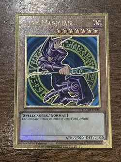 Dark Magician MAGO-EN002 Maximum Gold 1st Edition Premium Gold Rare LP - Image 1