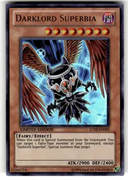 Yugioh Darklord Superbia LC02-EN005 Ultra Rare Limited Edition NM/HOLO - Image 1